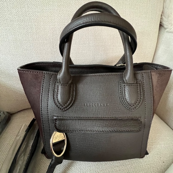 LONGCHAMP MAILBOX CHOCOLATE LEATHER & SUEDE - Picture 9 of 13